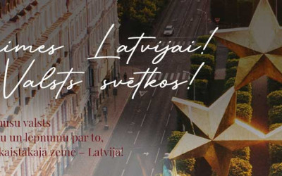 Daudz laimes Latvijai! Sveicam Valsts svētkos!